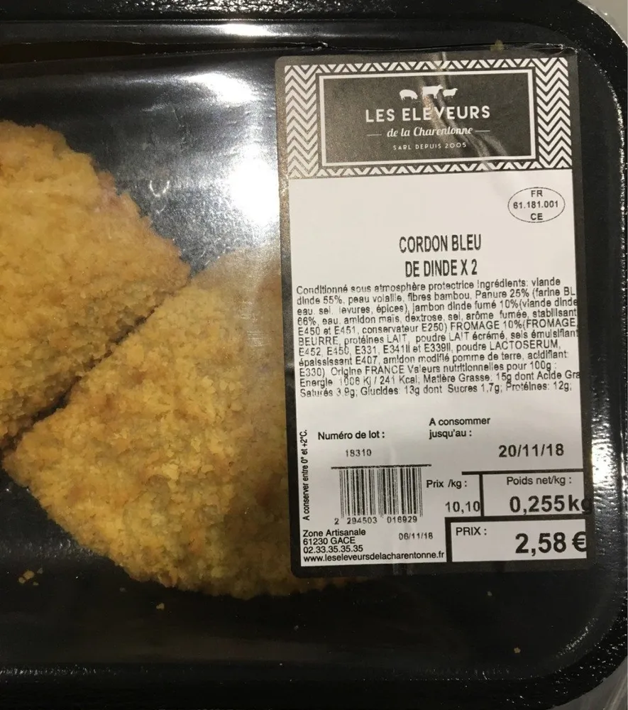 Cordon bleu de dinde