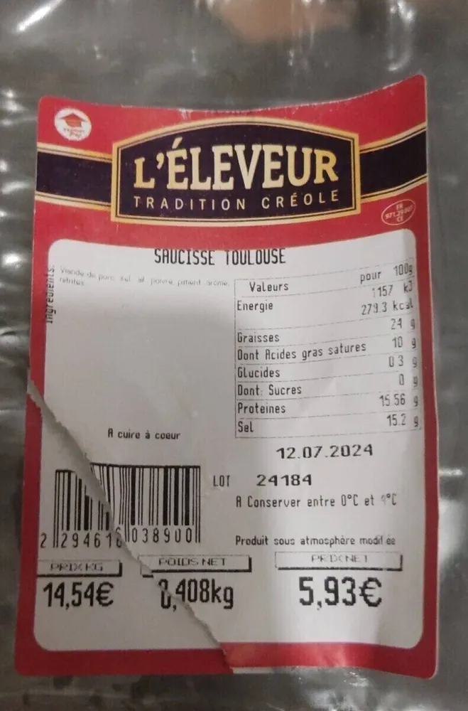 saucisse de Toulouse