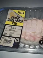 Pollo relleno jamón y queso
