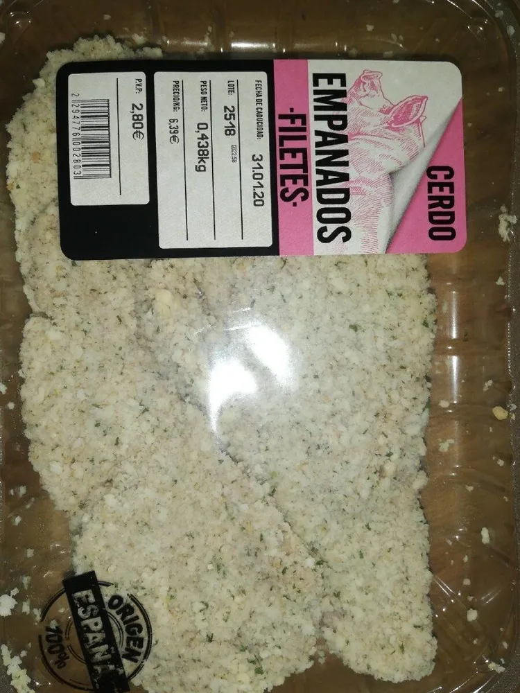 Filetes empanados de cerdo