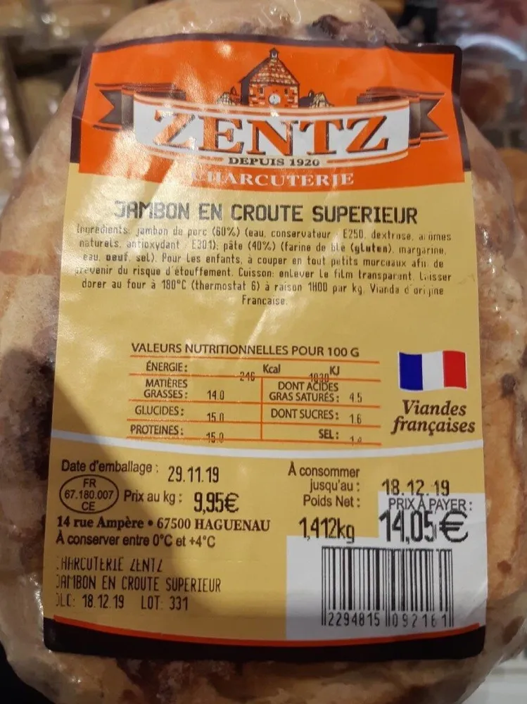 Jambon en croute