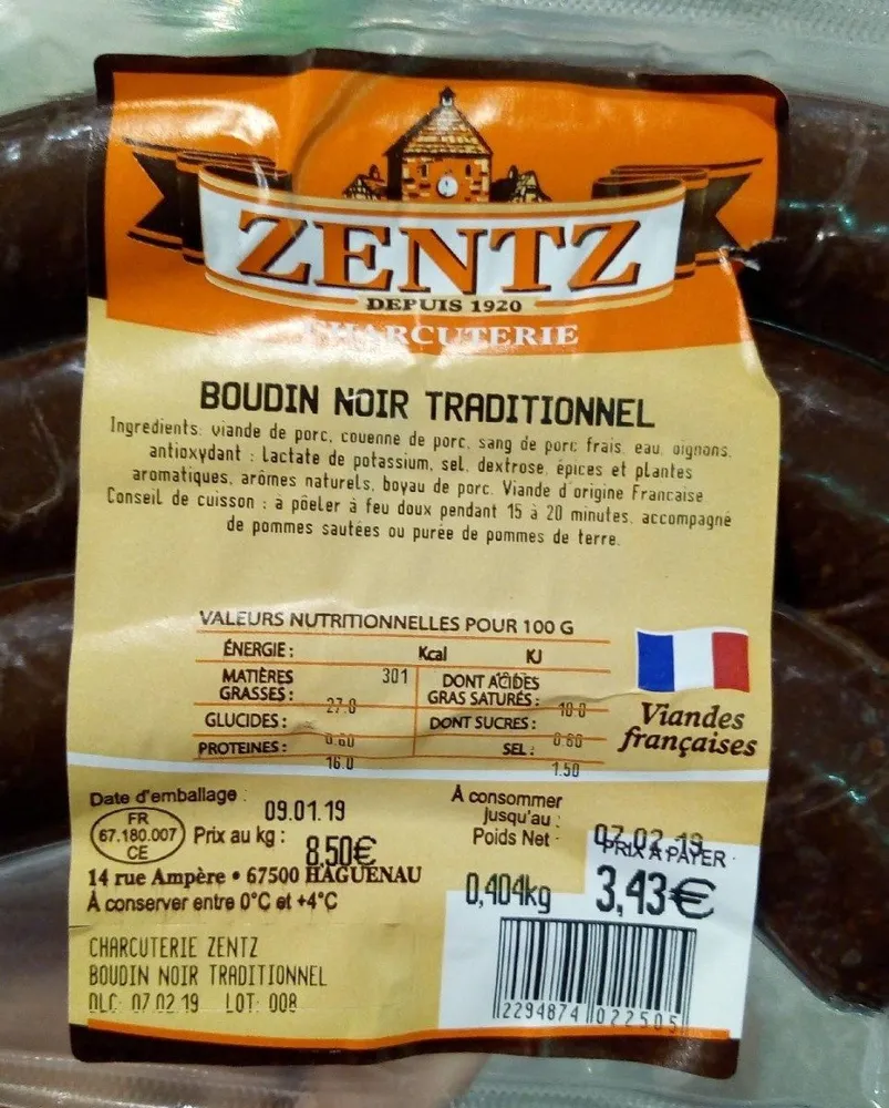 Boudin noir traditionnel