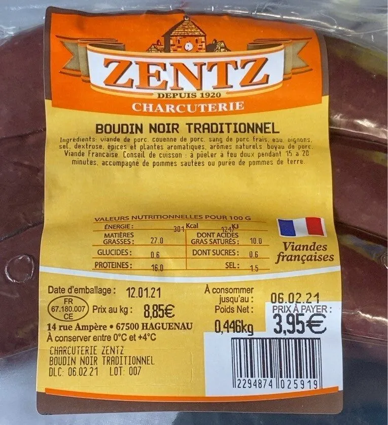 Boudin noir traditionnel