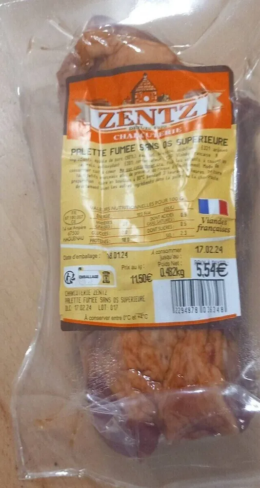 Palette fumée sans os supérieure