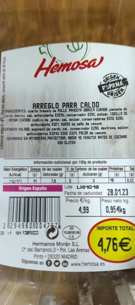 Arreglo para caldo