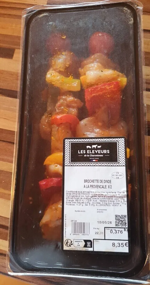 Brochette de dinde