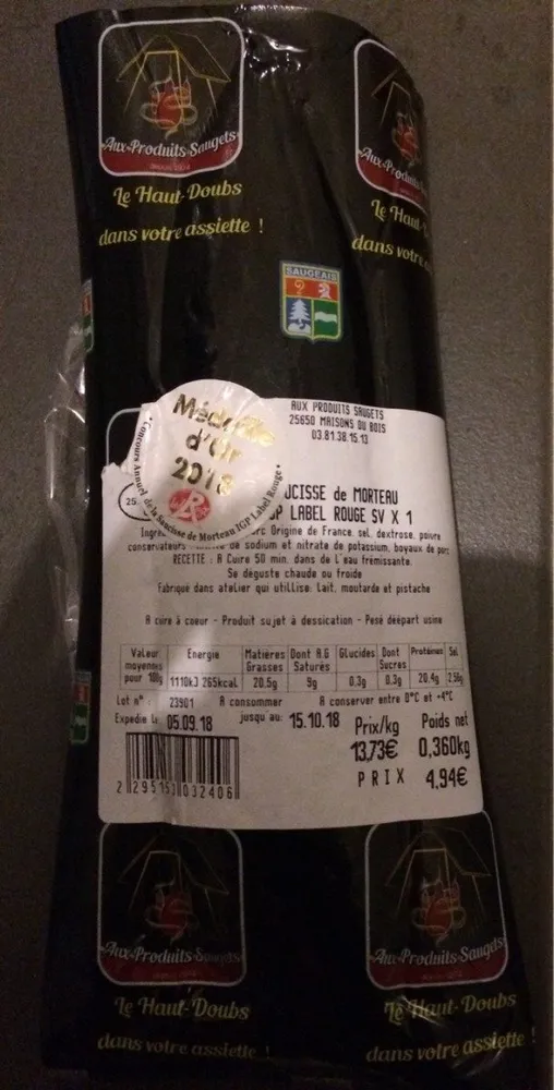 Saucisse de morteau