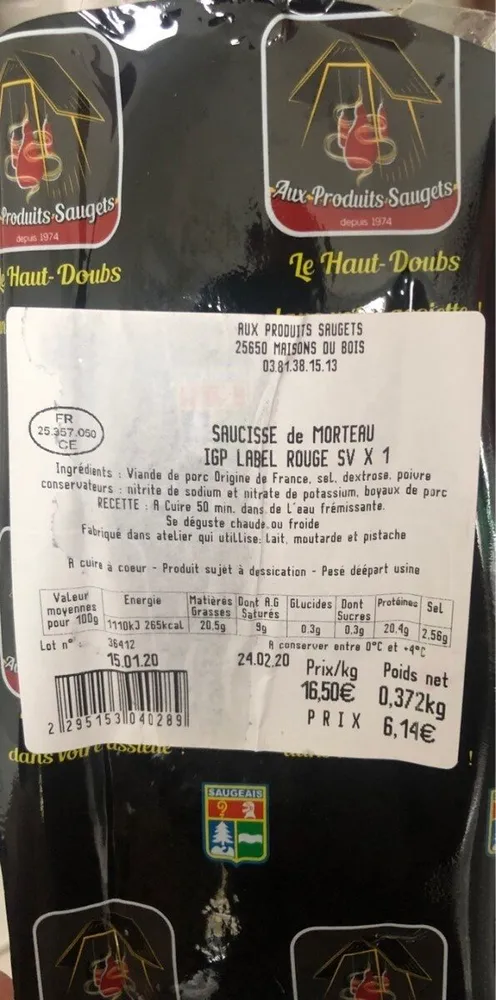 Saucisse de Morteau