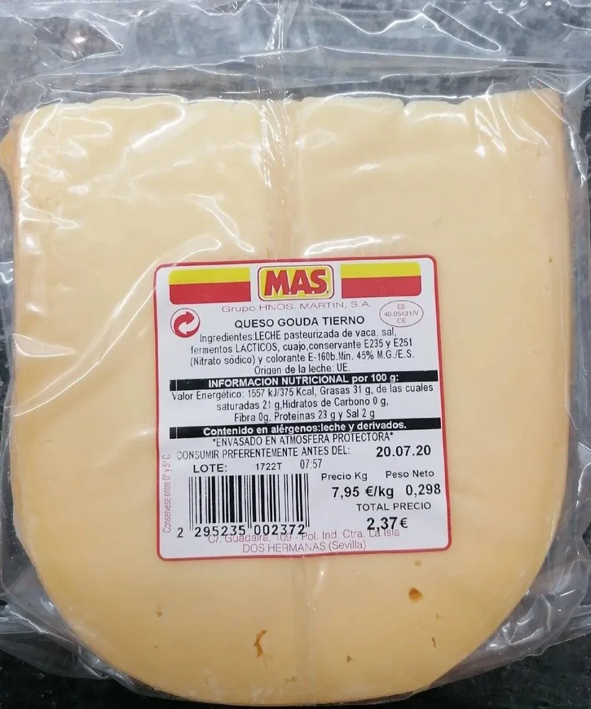 Queso gouda tierno