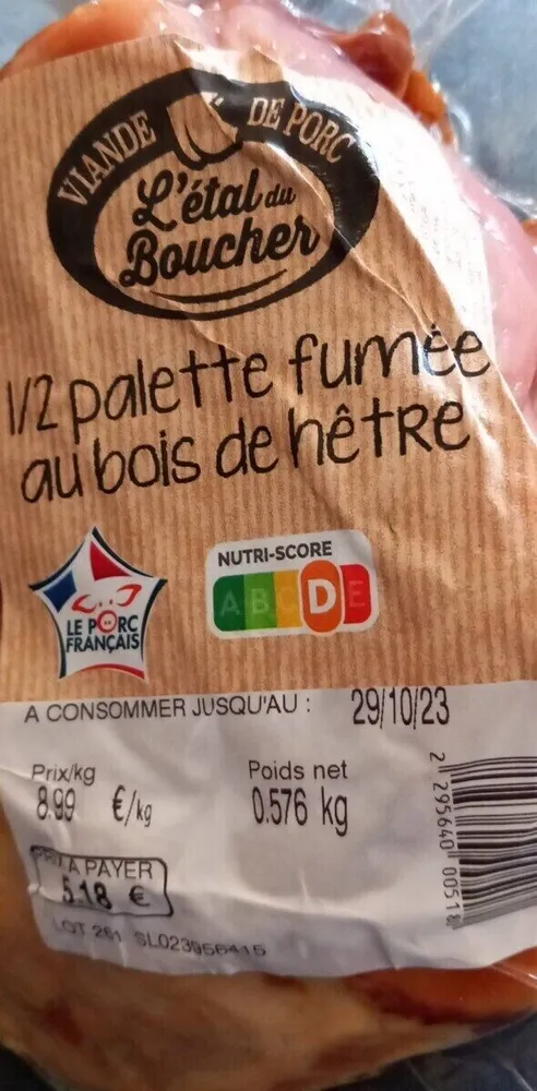 1/2 palette fumée au bois de hêtre