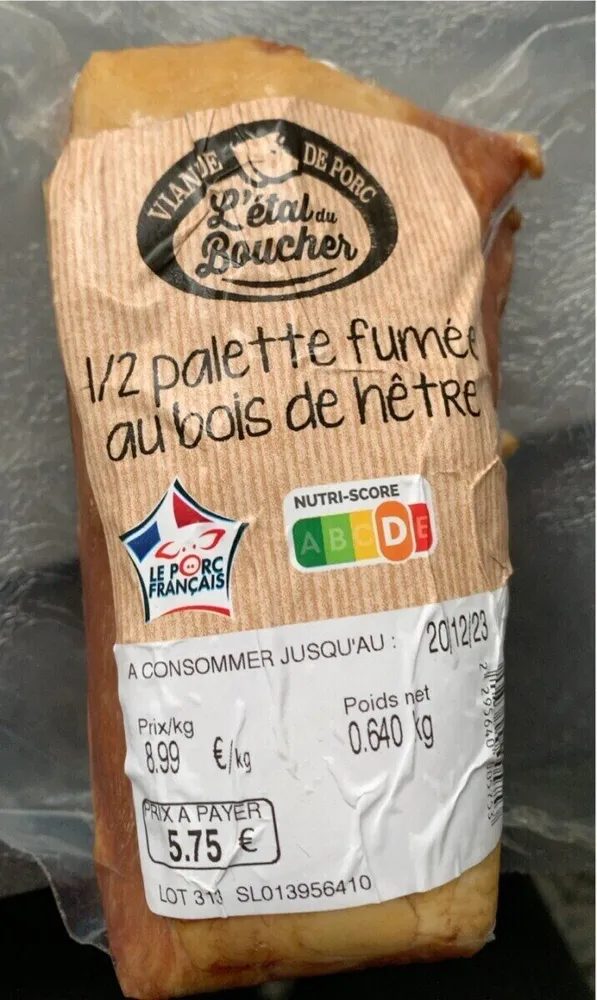 Demie palette fumée au bois de hêtre