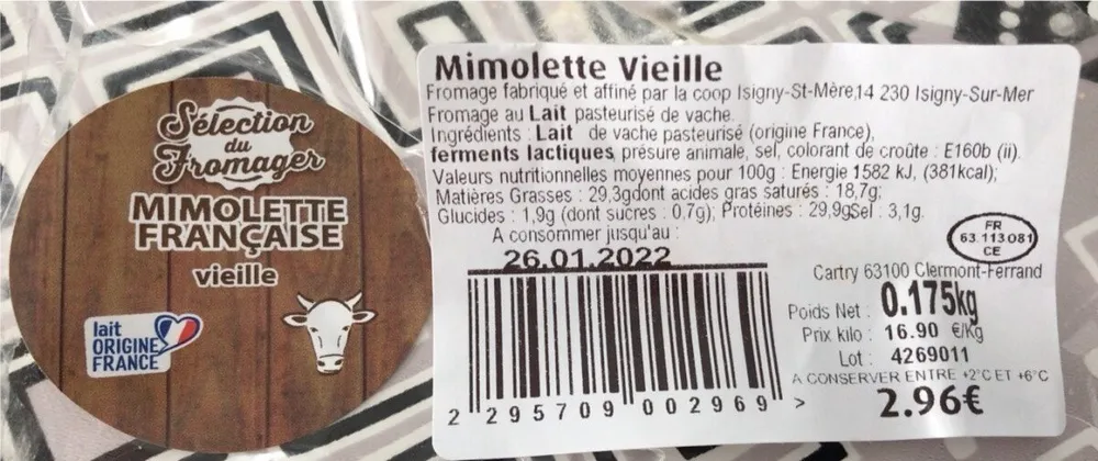 Mimolette française vieille