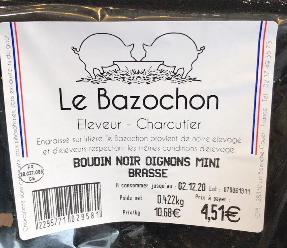 Boudin noir oignons mini-brasse