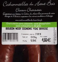 Boudin noir oignons mini brasse