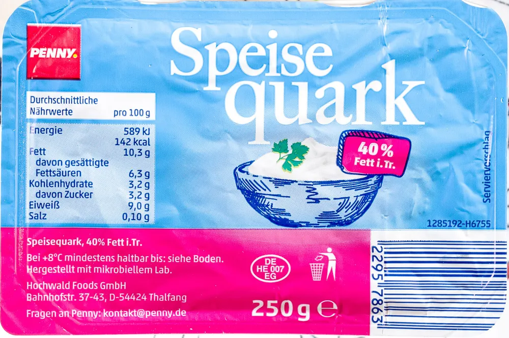Speisequark 40% Fett i. Tr.