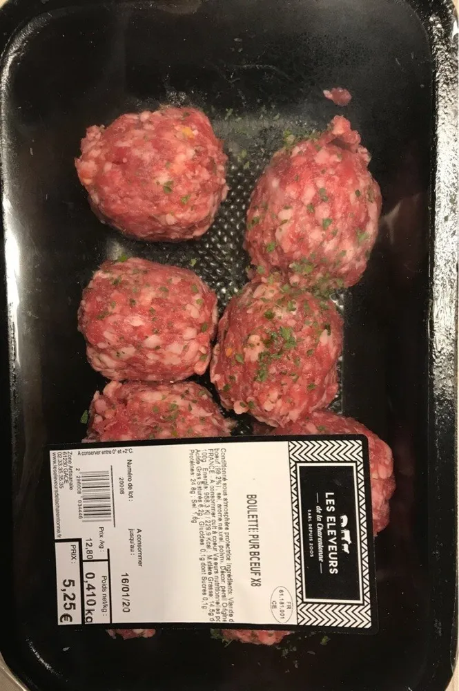 Boulettes pur bœuf