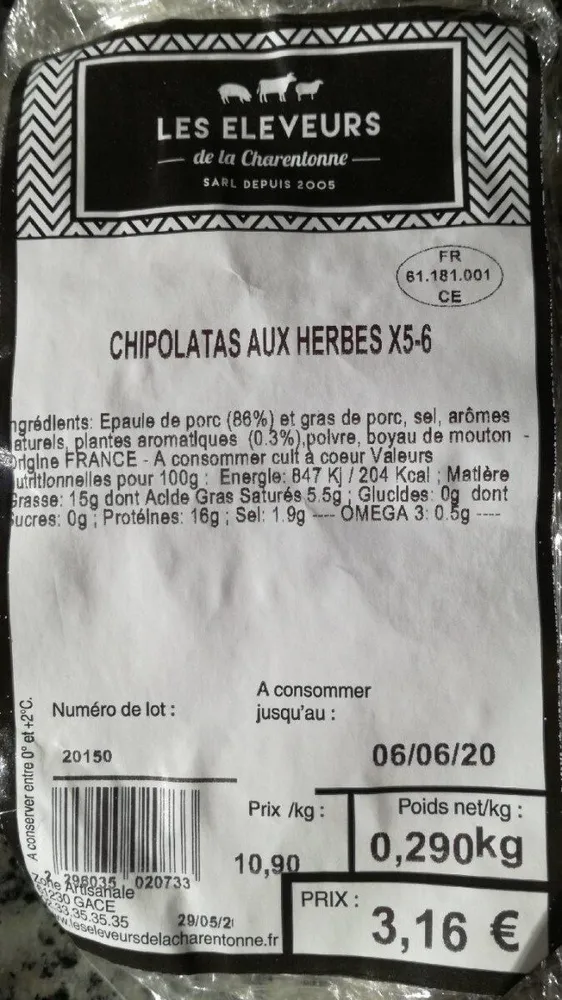 Chipolatas aux herbes