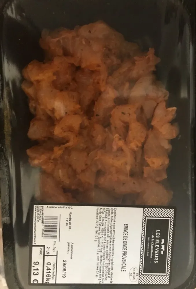 Emincé de dinde à la provencale