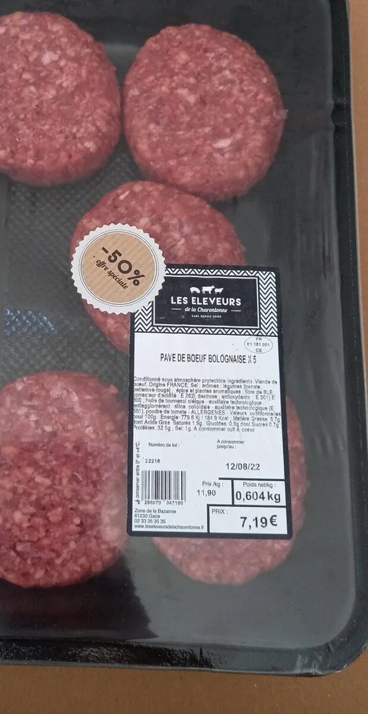 Pavé de bœuf bolognaise
