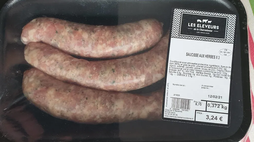 Saucisses aux herbes