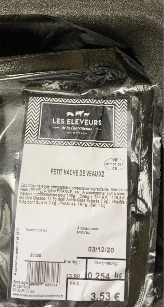 Petit haché de veau