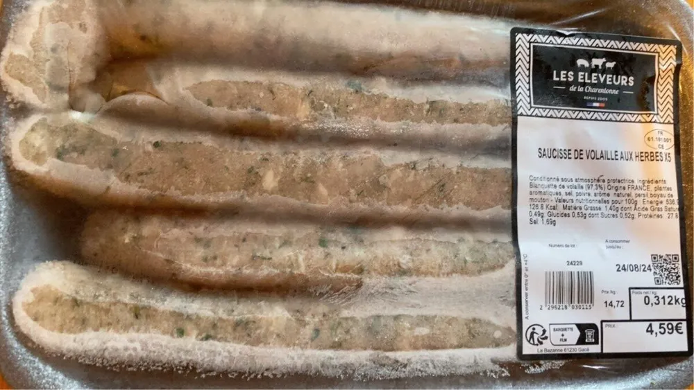 SAUCISSES VOLAILLE AUX HERBES