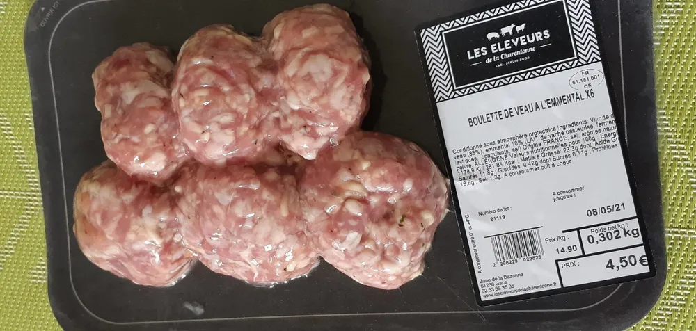 Boulette de veau à l'emmental