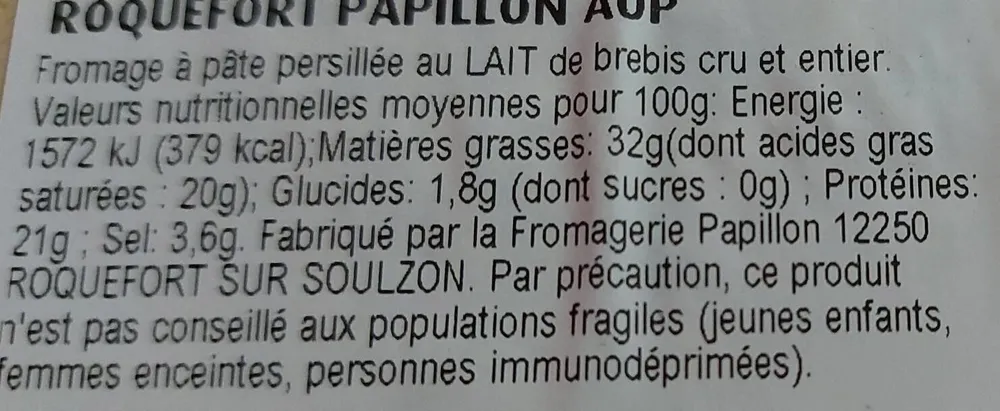 Roquefort papillon