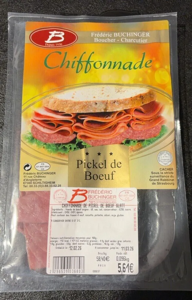 Chiffonade pickel de boeuf
