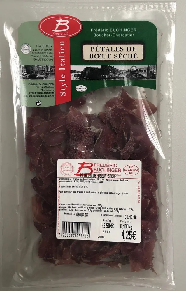 Petale de boeuf seché