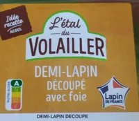 Demi lapin découpé