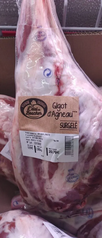 Gigot d'agneau surgelé