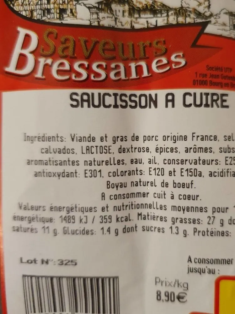 Saucisson a cuire