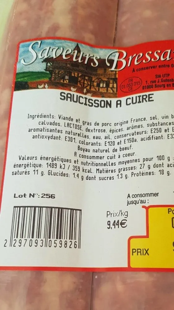 Saucisson a cuire