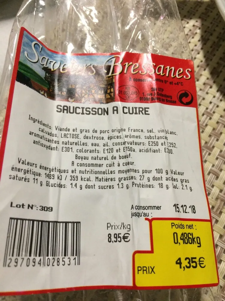 Saucisson a cuire