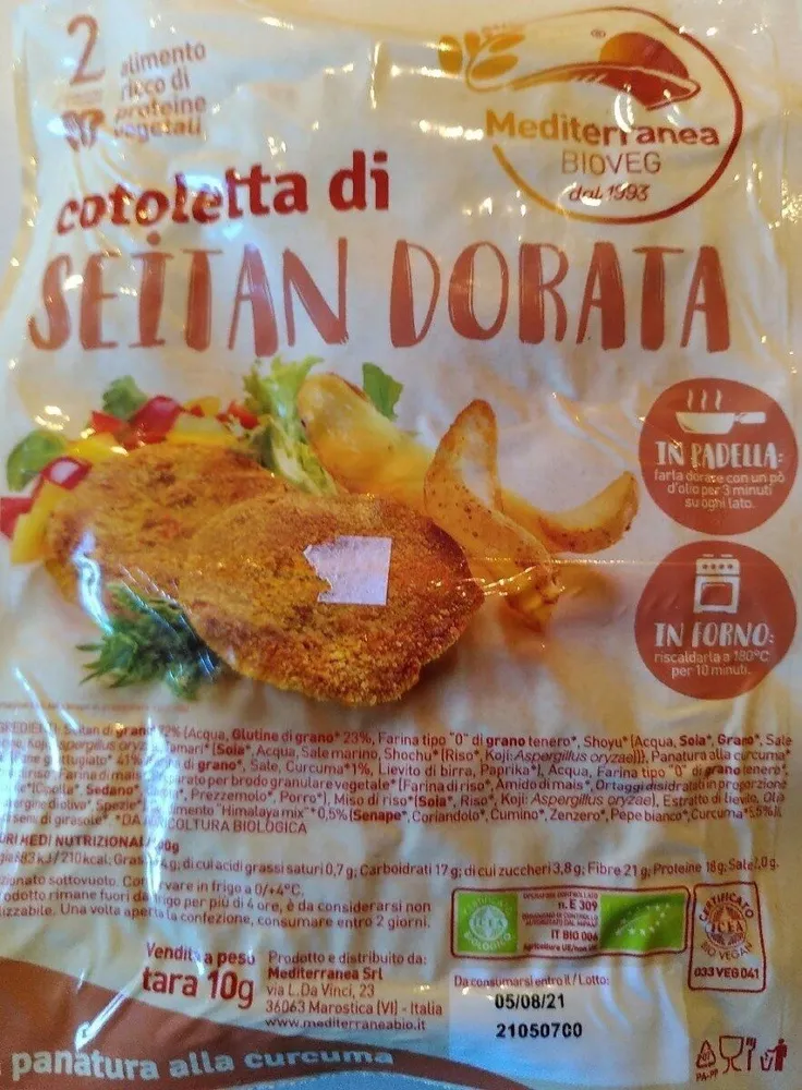 Cotoletta di seitan dorata