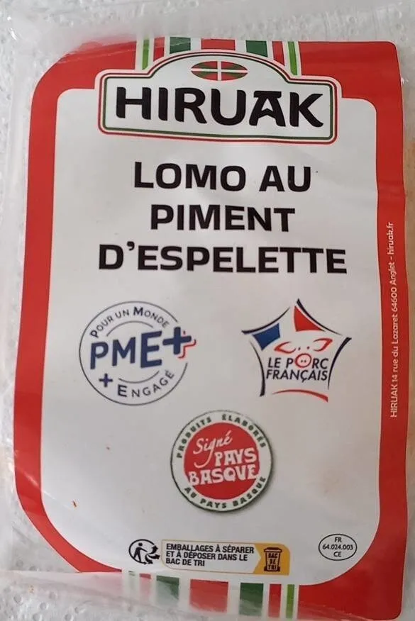 Lomo au piment d'Espelette