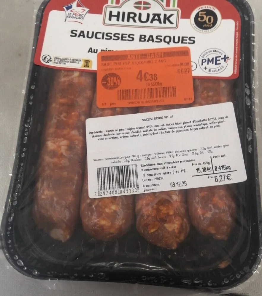 Saucisses basques