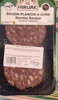 Boudin plancha à cuire Recette Basque