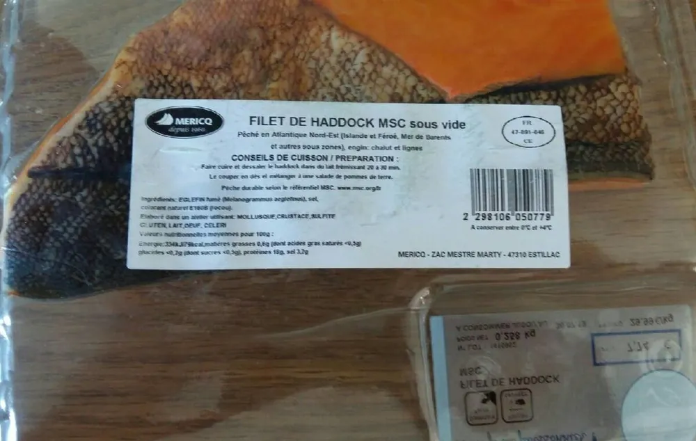 Filet de haddock MSC