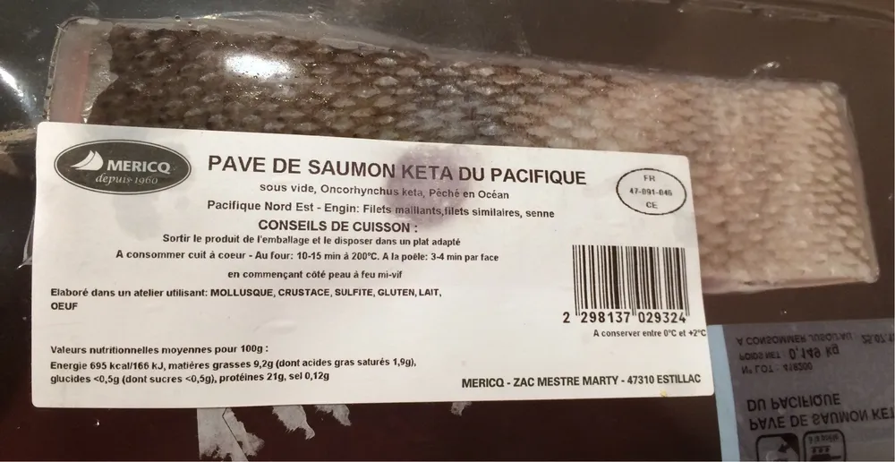 Pavé de Saumon Keta du Pacifique