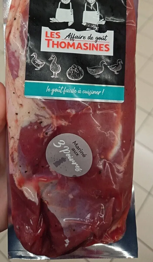Filet de canard mariné au 3 poivres