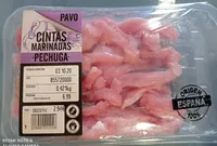 Cintas marinadas de pechuga de pavo