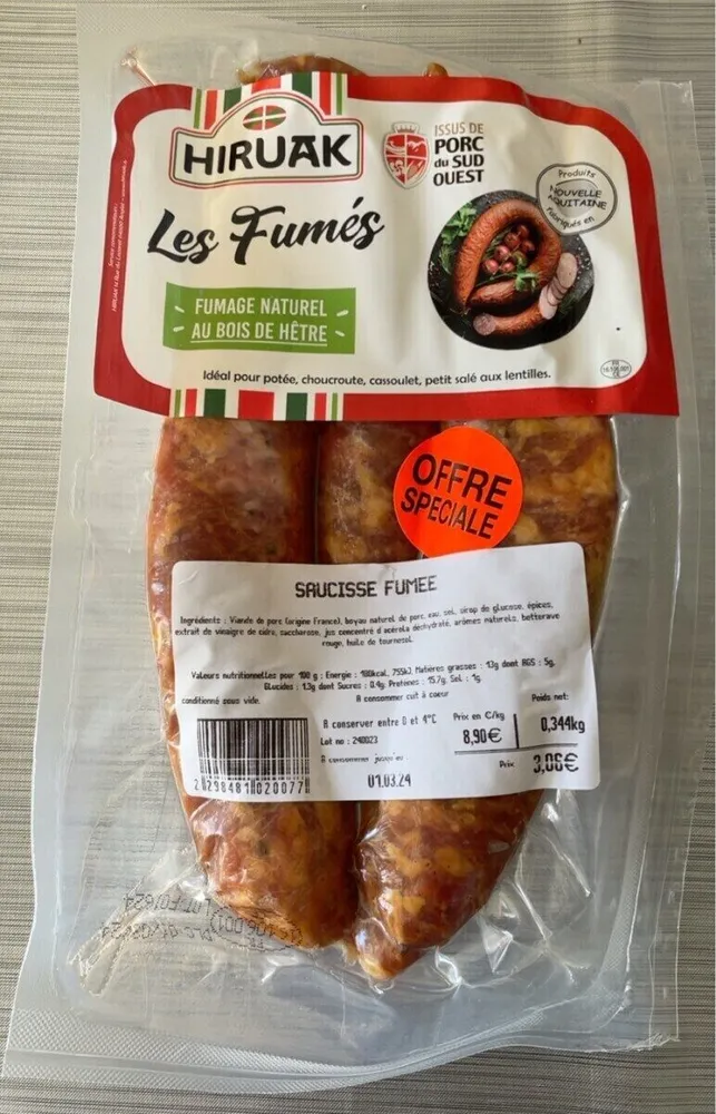 Saucisses fumées