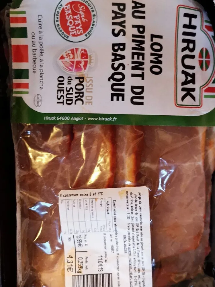 Lomo au piment du pays Basque