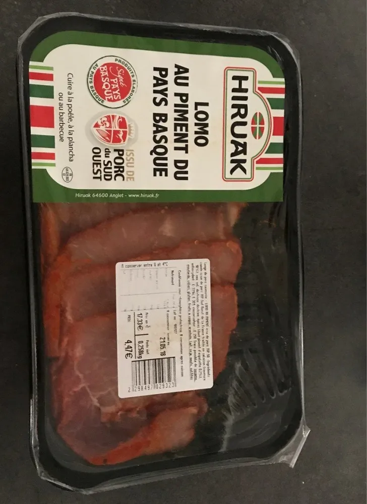 Lomo au piment du pays basque
