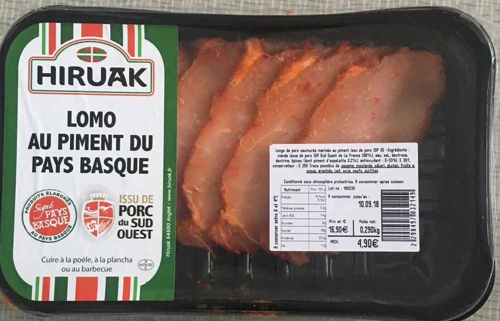 Lomo au piment du Pays Basque