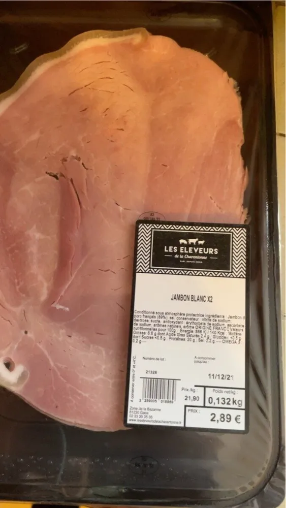 Jambon blanc x 2
