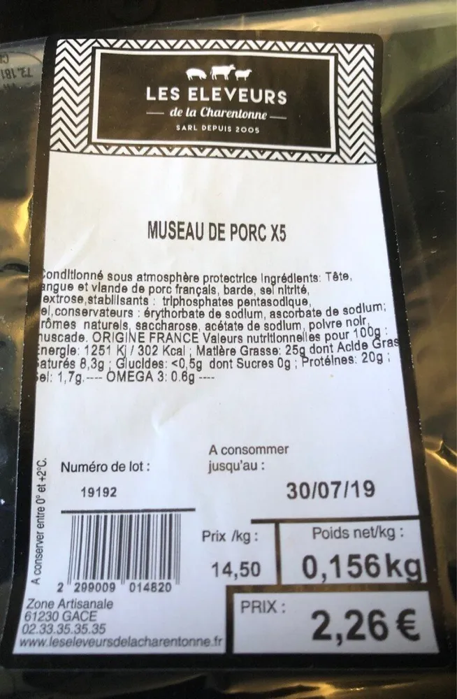 Museau de Porc x 5