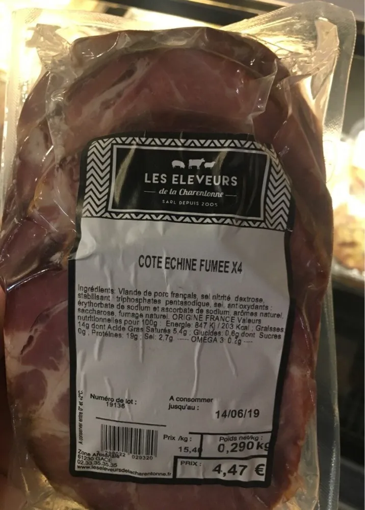 Cote echine fumee